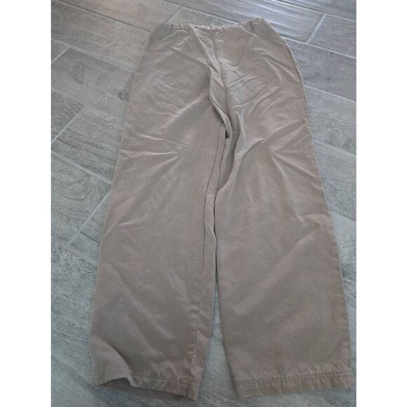 Vintage AKS Amy K Su for Nordstrom Long Sleeve Shirt Dress with Pants Set Taupe - Picture 14 of 15